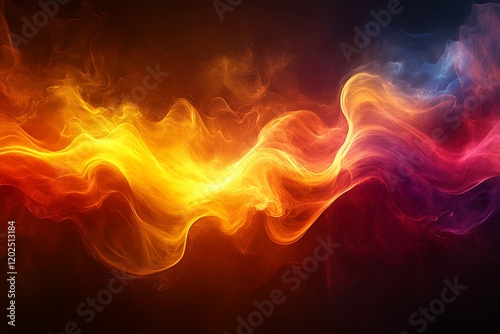 Wallpaper Mural Abstract fiery and smoky wave design art Torontodigital.ca