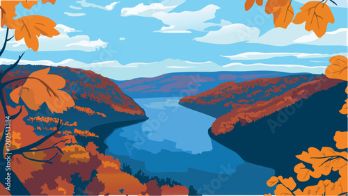 Breathtaking Fall Views in the Pocono Mountains.eps