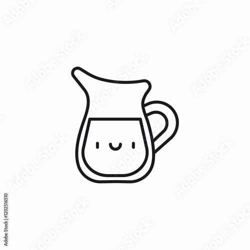 smiley liquid jug icon sign vector