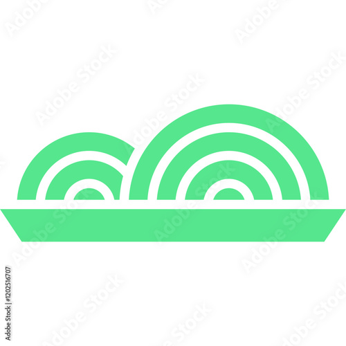 Fettucini Alfredo icon single vector illustration