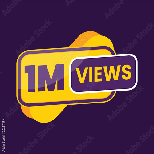 1 million views lavel design