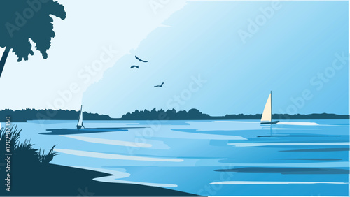 Chesapeake Bay- Reflections at Dusk.eps