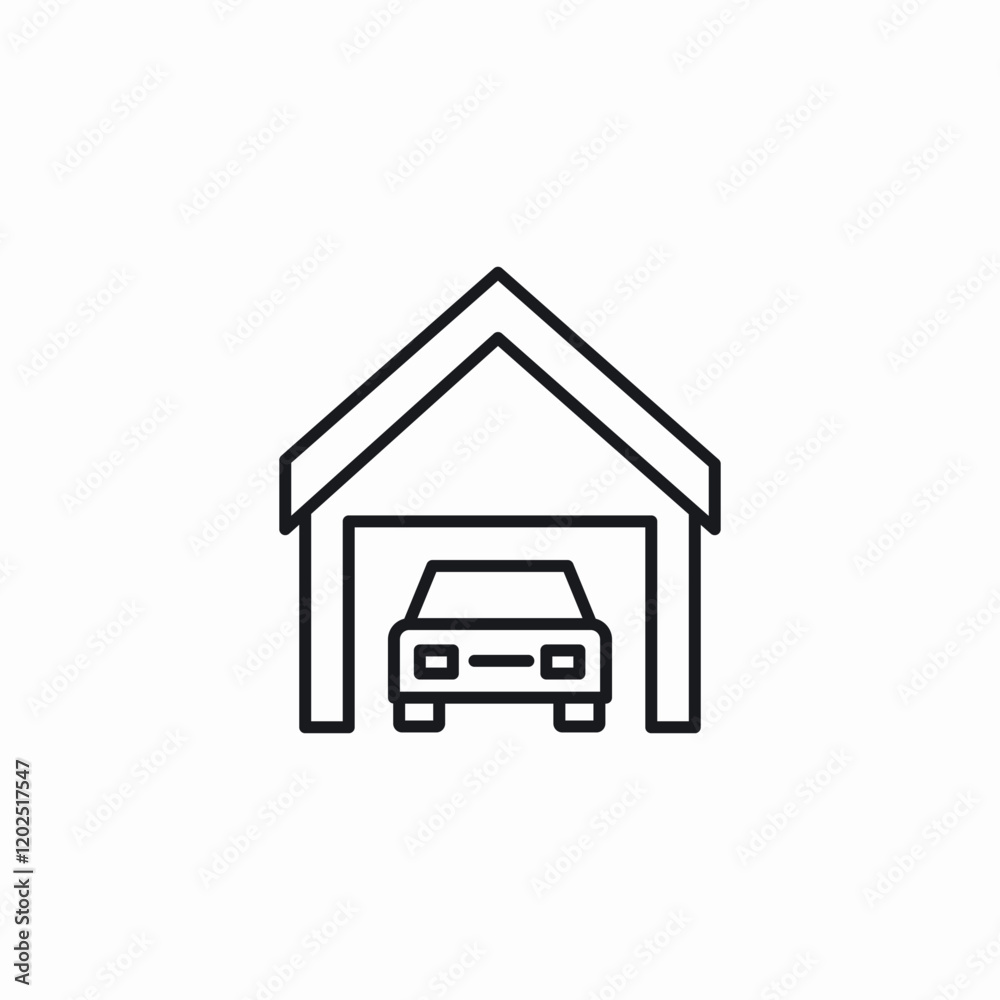 vehicle garage icon sign vector vehicle garage icon sign vector