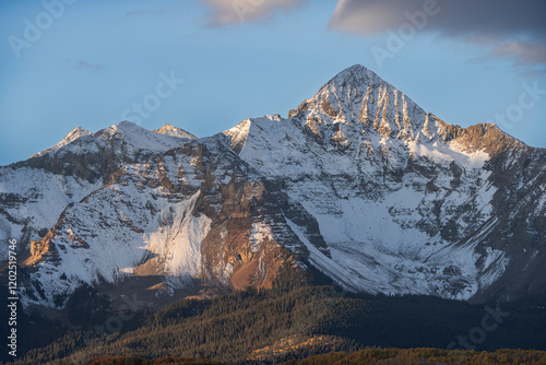 USA, Colorado, Uncompahgre National Forest. Wilson Peak at sunrise. photo