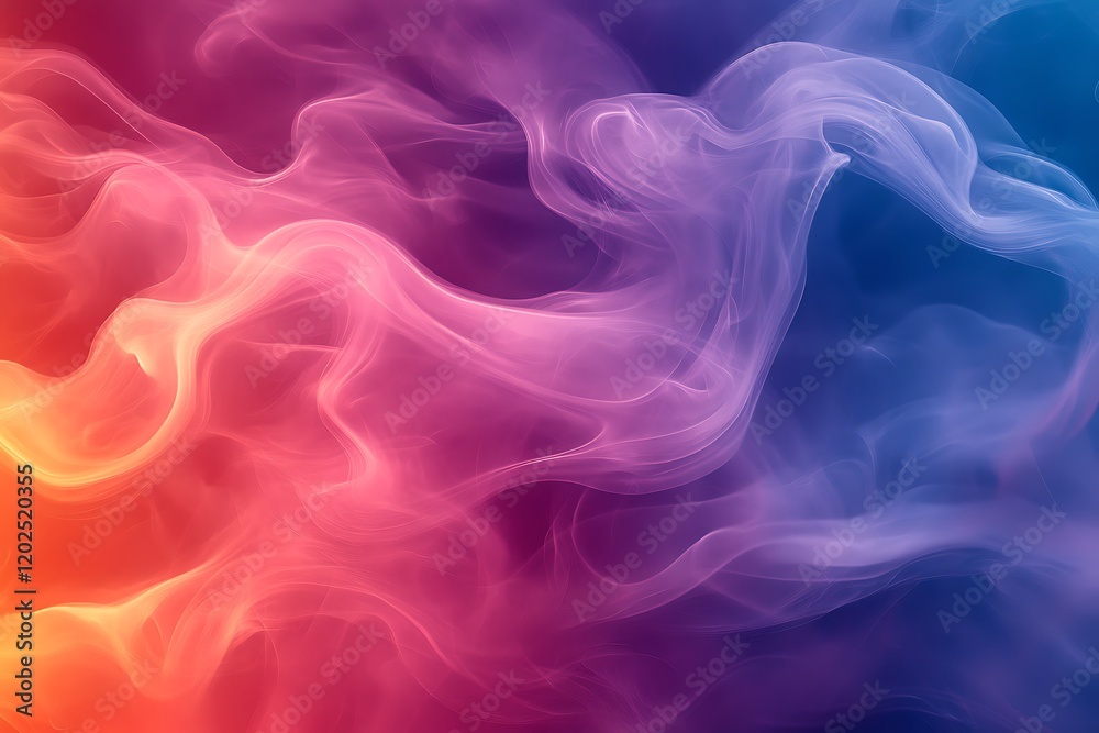 Abstract Colorful Swirling Smoke Design Abstract Colorful Swirling Smoke Design