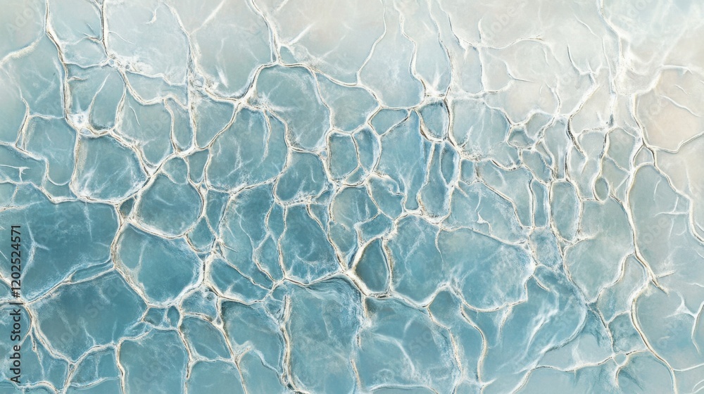 Obraz premium Close-up of textured blue ice surface