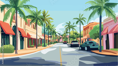 Exploring the Streets of Boca Raton, Florida .eps