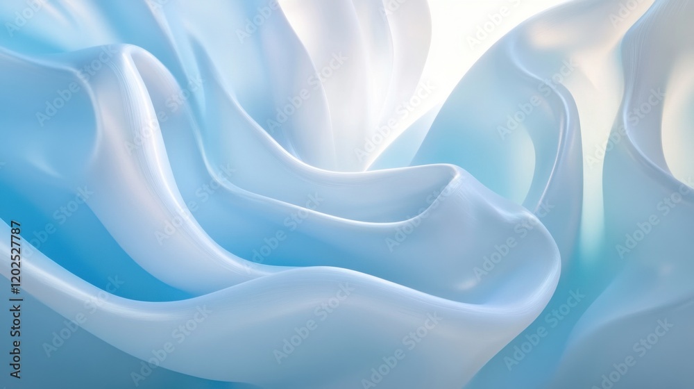 Obraz premium Dynamic blue and white abstract flow design