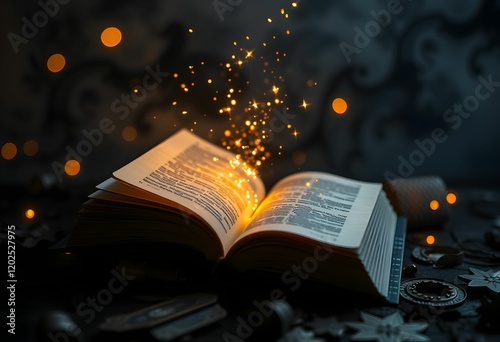 open book and candle