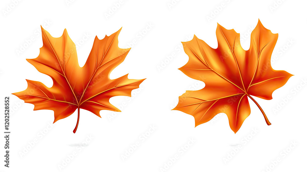 Fototapeta premium Vibrant Autumn Leaves in Rich Orange Hues Generative AI