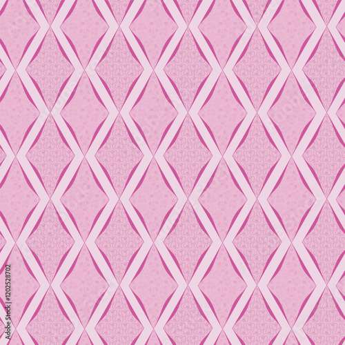 Monochromatic Diamonds in Shocking Pink and Pale Rose and Fuchsia and Pastel Carnation Pink creating a seamless pattern print background