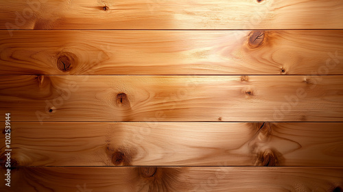 A highly detailed background of polished wood planks, showcasing swirling grain patterns, natural color variations, and the occasional knot for authenticity