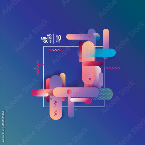Abstract geometry shapes connect. Vector design background 