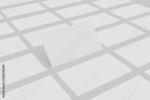 Bussiness card mockup.Bussiness cards on colorful clean background. Template. - 3d render - Illustration