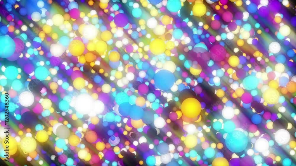 Glowing Muticolor Particles