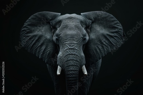 A striking marketing visual features a majestic elephant, emphasizing wildlife conservation efforts with a clean backdrop.
