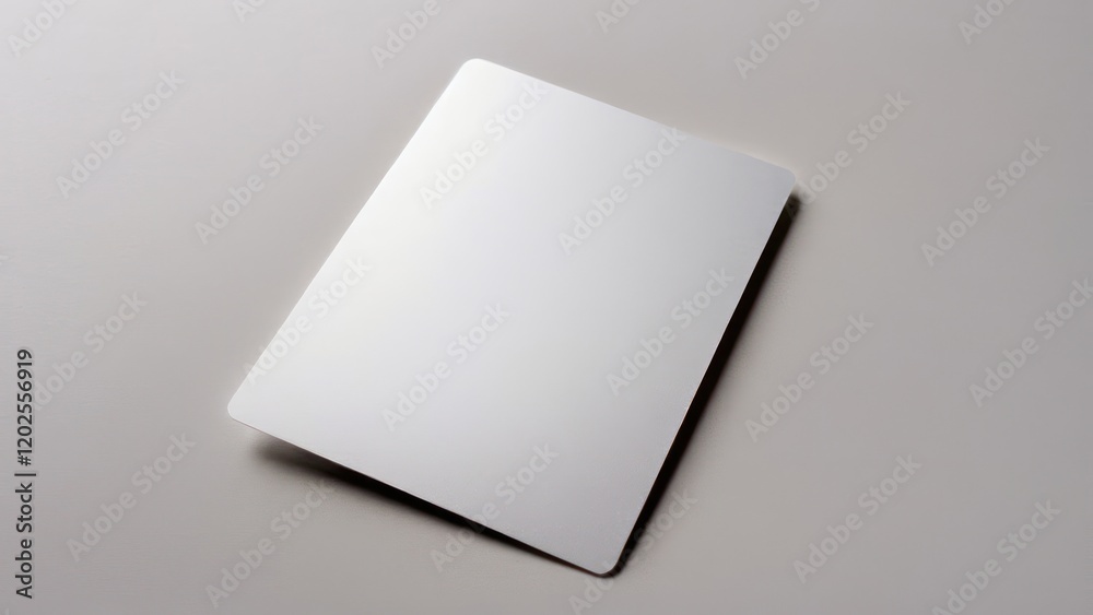 Sleek metallic card mockup standing out against a smooth, minimal backdrop. Sleek metallic card mockup standing out against a smooth, minimal backdrop.