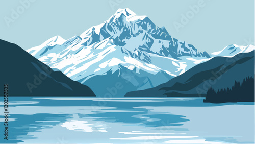 Mount Denali in the Alaskan Wilderness