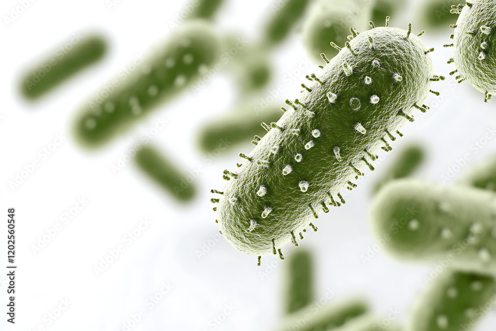 Fototapeta premium Viruses and bacteria isolated on a white background