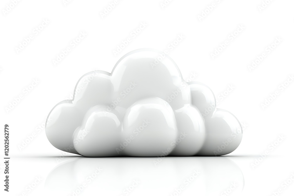 Clean white cloud isolated on a white background Clean white cloud isolated on a white background