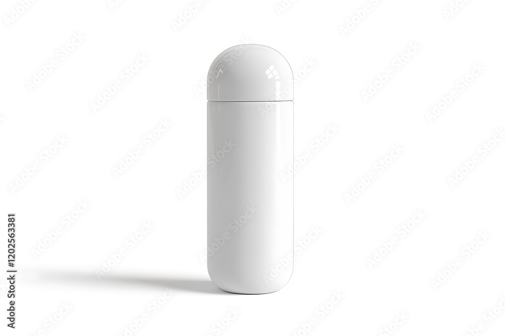 White pill bottle isolated on a white background White pill bottle isolated on a white background