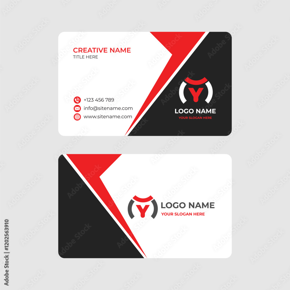 Fototapeta premium Minimalist Vector Business Card for Creative Minds