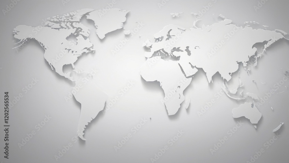 Fototapeta premium Monochrome World Map