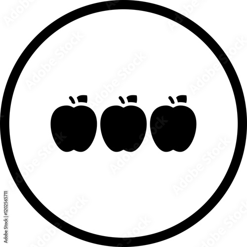 Apples icon single vector illustration