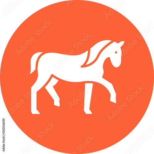 Horse icon single vector illustration