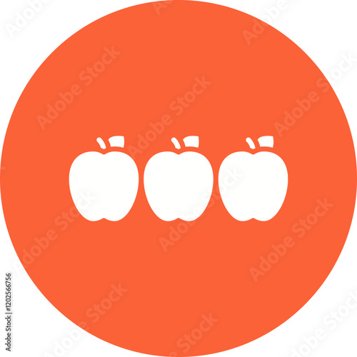 Apples icon single vector illustration