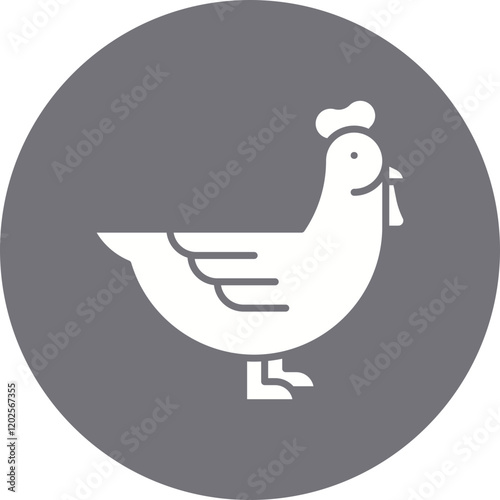 Hen icon single vector illustration