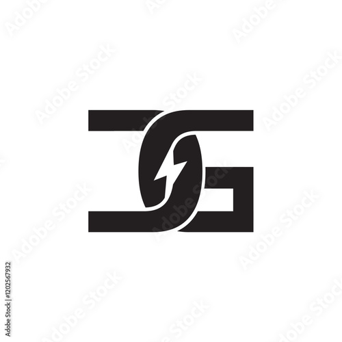 Letter DG Energy logo design embodies forward-thinking energy solutions with modern typography for a cohesive brand identity corporate image editable vector.