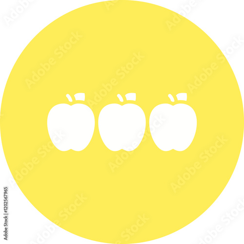 Apples icon single vector illustration