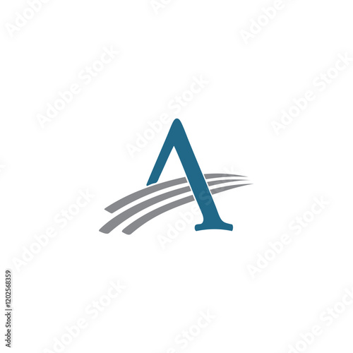 Letter A logo design showcases sleek typography and modern minimalism for a timeless brand identity corporate image editable vector.