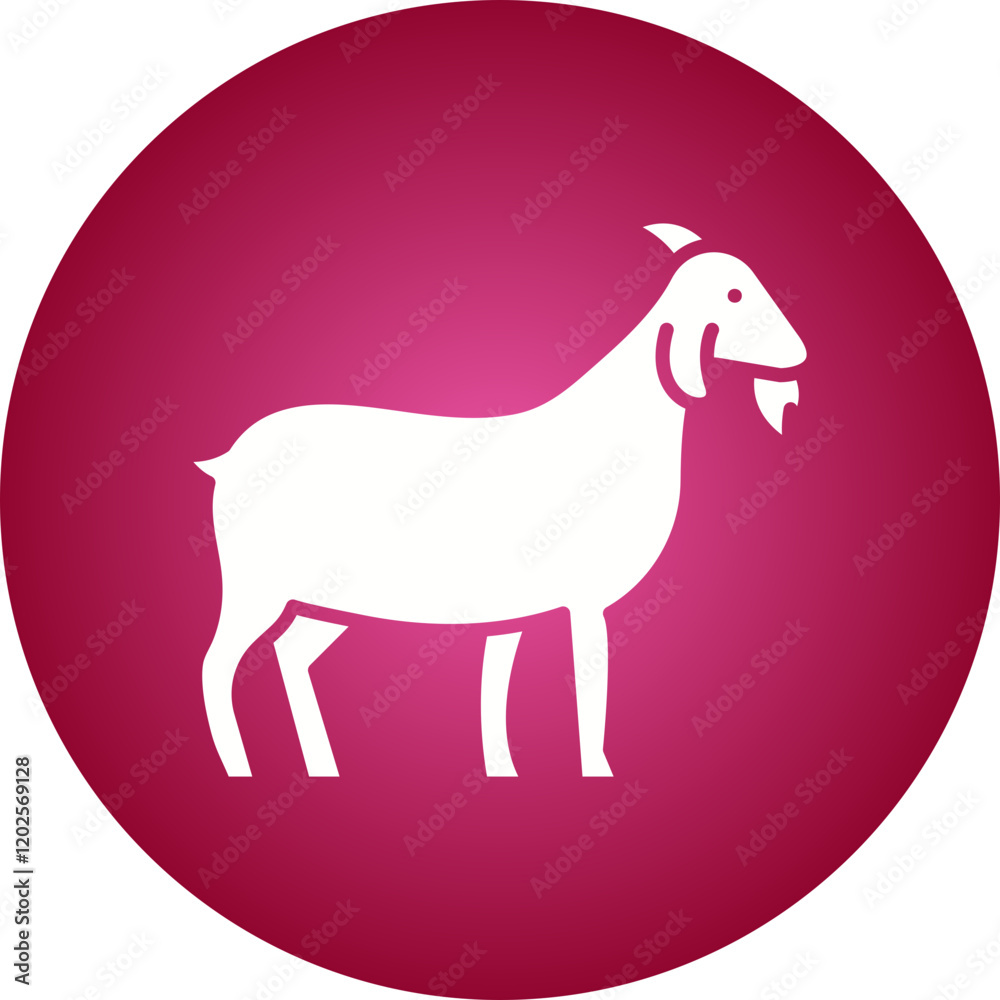 Obraz premium Goat icon single vector illustration