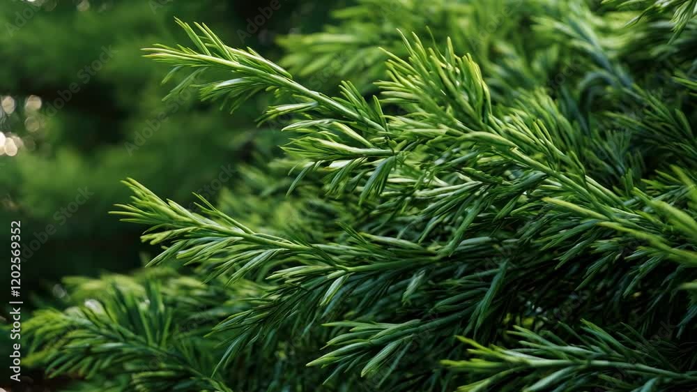 lush green foliage with intricate fern-like leaves in natural setting lush green foliage with intricate fern-like leaves in natural setting