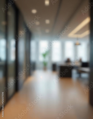 Photo blur background of modern office interior design contemporary workspace for creative business