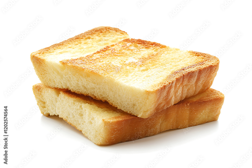 Toast bread slice isolated on a white background Toast bread slice isolated on a white background