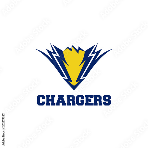 Letter c charger sports team basketball volleyball soccer logo design  vetor