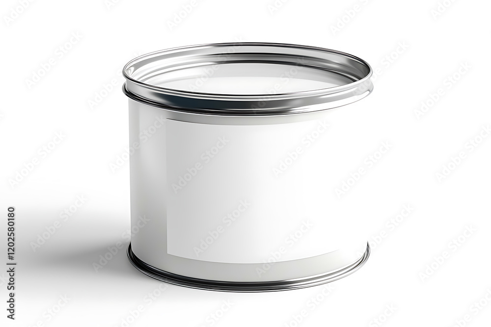 Paint can with a blank label isolated on a white background Paint can with a blank label isolated on a white background