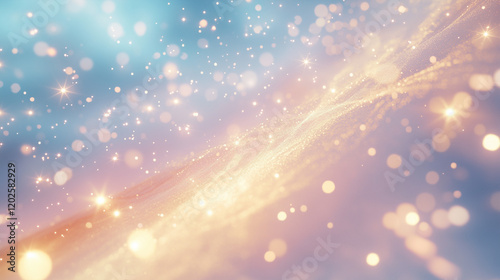 Wallpaper Mural Abstract light background. A dreamy landscape of sparkling stars and particles of light, creating a dream world, with a beautiful and mesmerizing background Torontodigital.ca