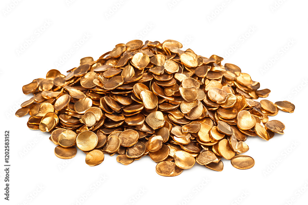 Pile of gold coins isolated on a white background Pile of gold coins isolated on a white background