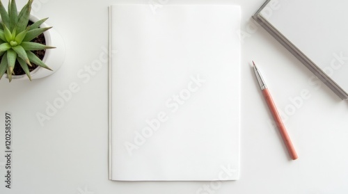 blank college application essay template on a clean desk