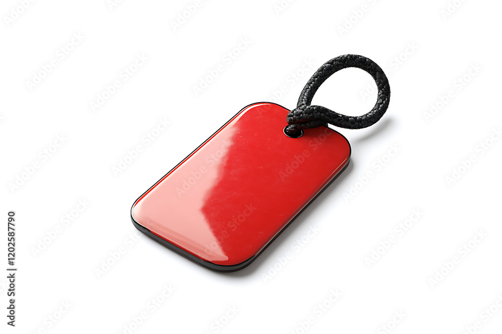 Fototapeta premium Red discount tag isolated a white background