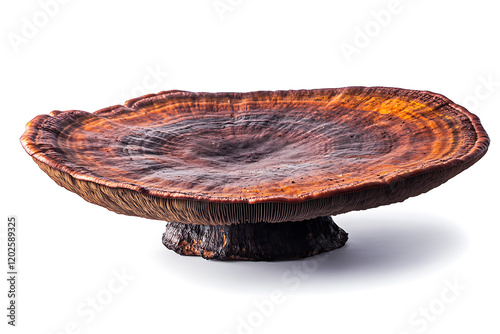 Reishi mushroom, ganoderma lucidum isolated a transparent background photo