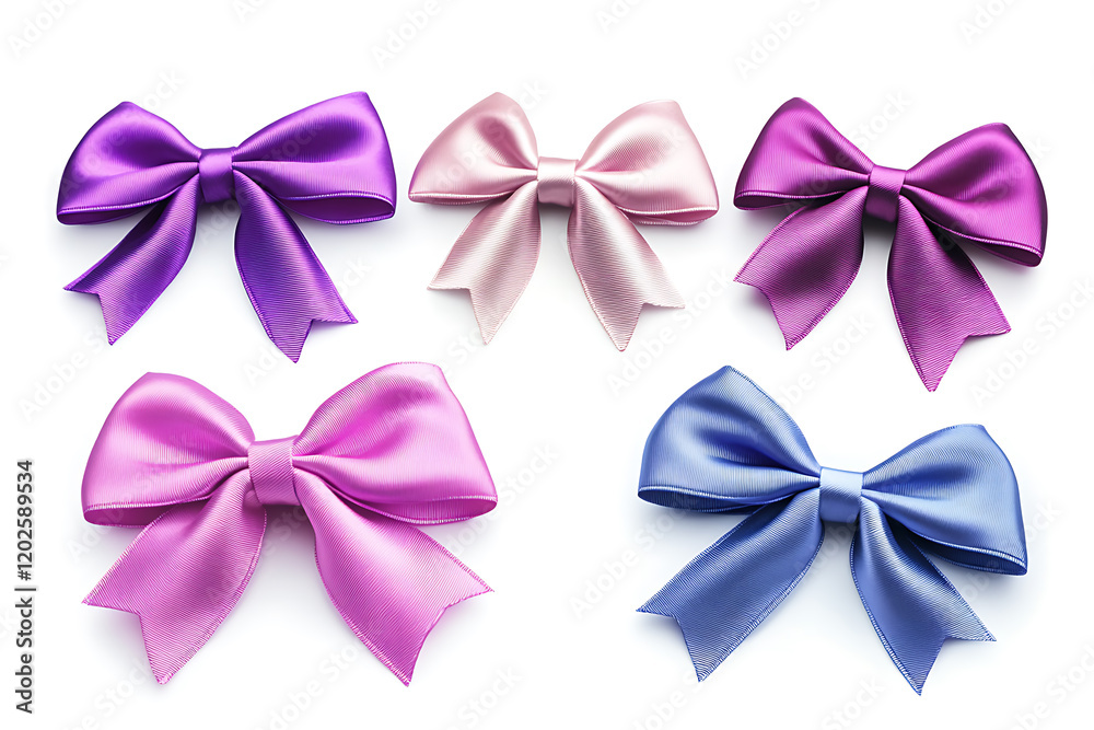 Ribbon bows isolated a transparent background Ribbon bows isolated a transparent background