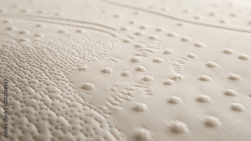 Close-up of stitching details on a premium mattress cover Close-up of stitching details on a premium mattress cover