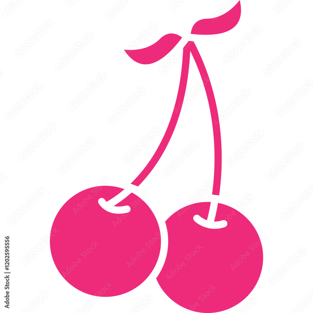 Cherry icon single vector illustration Cherry icon single vector illustration