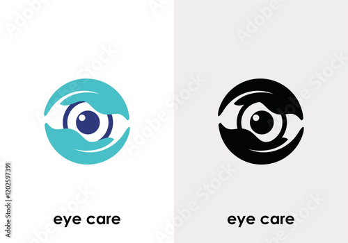 Eye Care Logo Symbol Icon. Health and Eye Care Brand Vector Logo Template