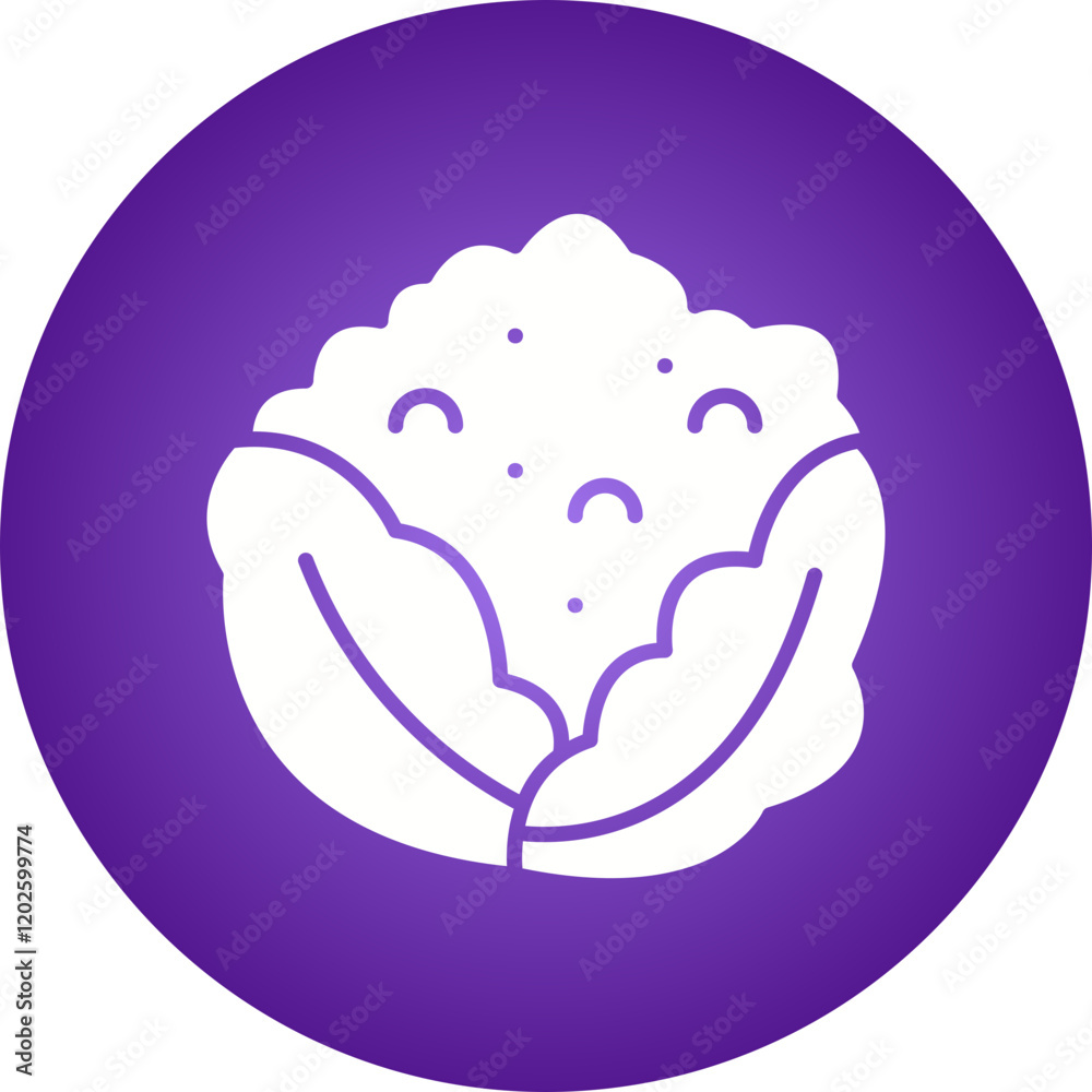 Cauliflower icon single vector illustration Cauliflower icon single vector illustration